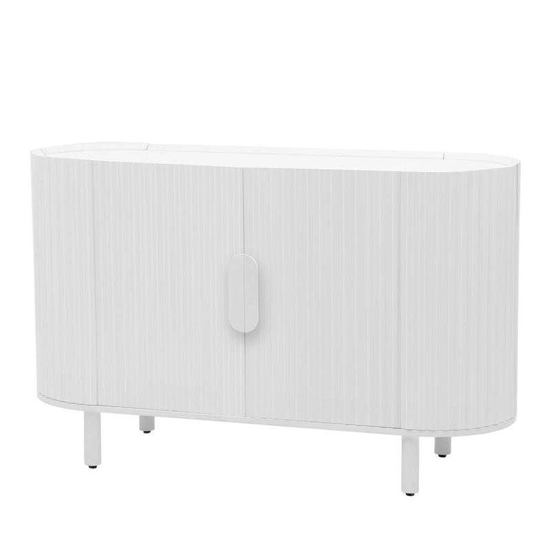 Curved Design Light Luxury Sideboard with Adjustable Shelves