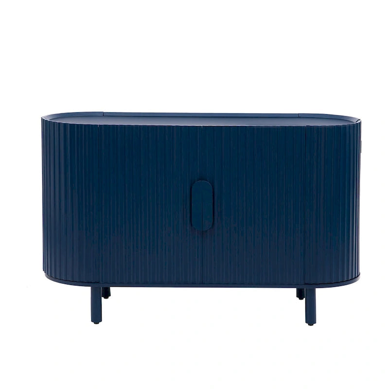 Credenza di lusso discreto dal design curvo con ripiani regolabili