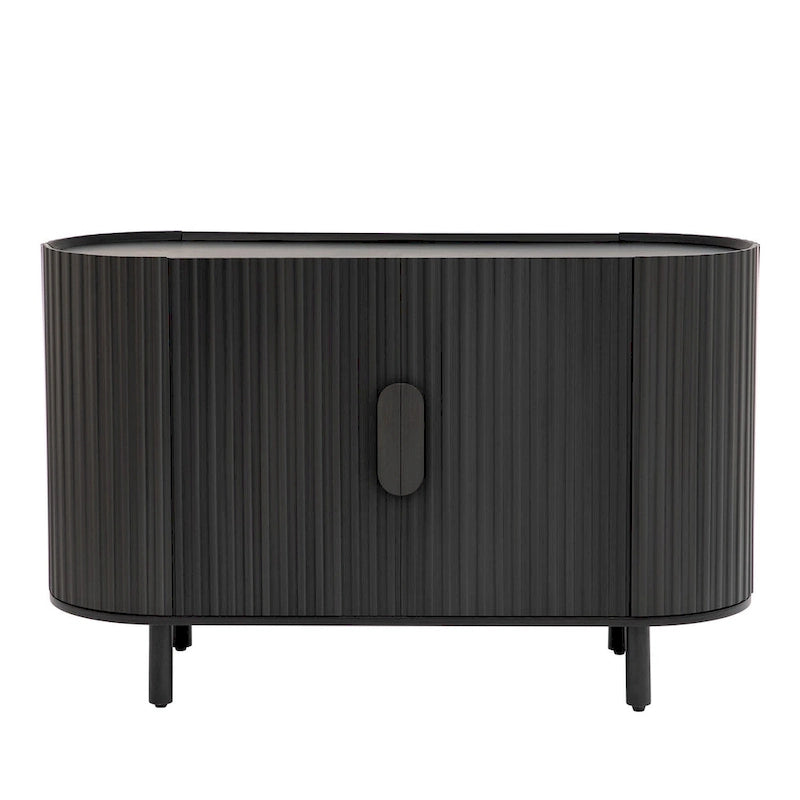 Credenza di lusso discreto dal design curvo con ripiani regolabili