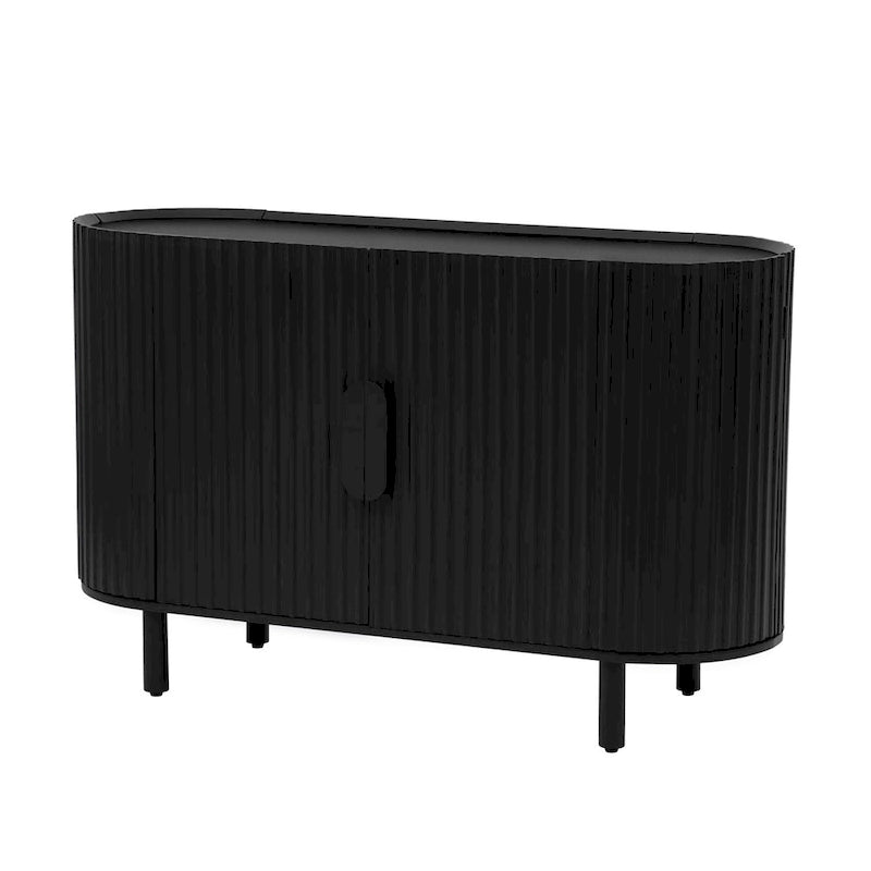 Credenza di lusso discreto dal design curvo con ripiani regolabili