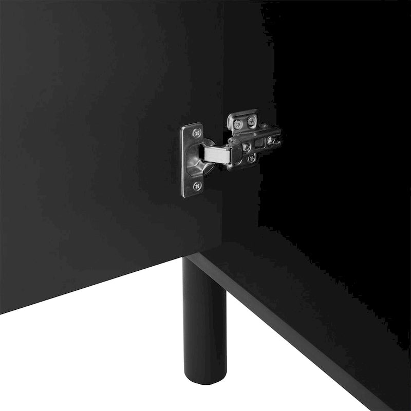 Credenza di lusso discreto dal design curvo con ripiani regolabili