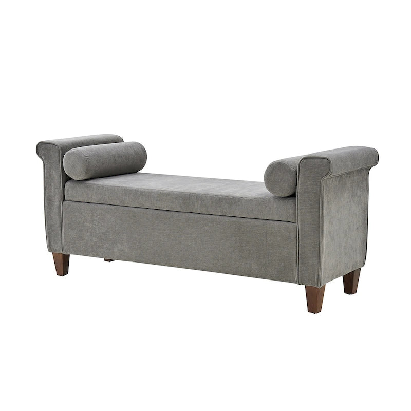 54.3 Wide Traditional Storage Bench with 2 Pillows