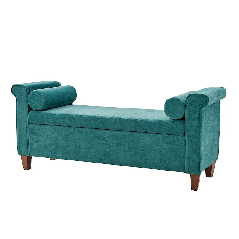 54.3 Wide Traditional Storage Bench with 2 Pillows