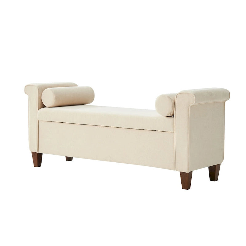 54.3 Wide Traditional Storage Bench with 2 Pillows