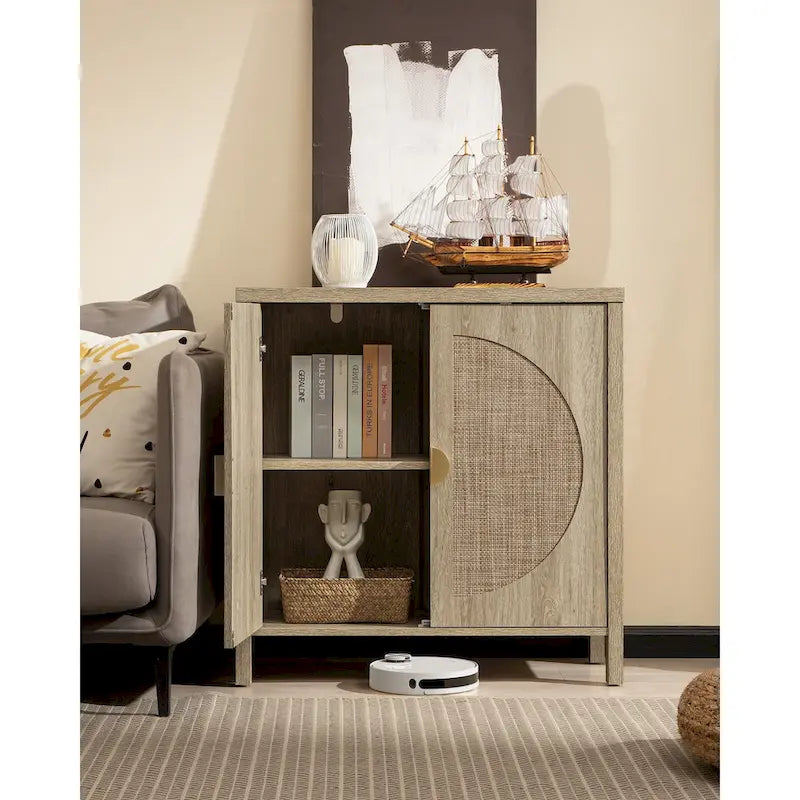Credenza contenitore in rattan