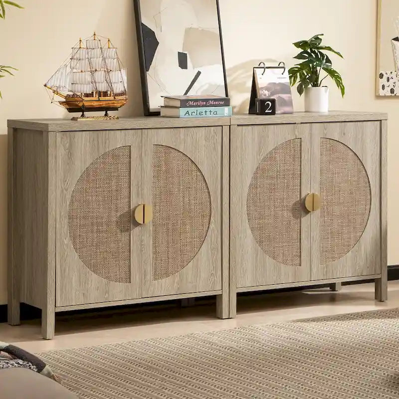 Credenza contenitore in rattan