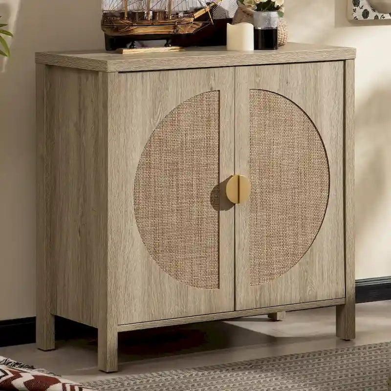 Credenza contenitore in rattan