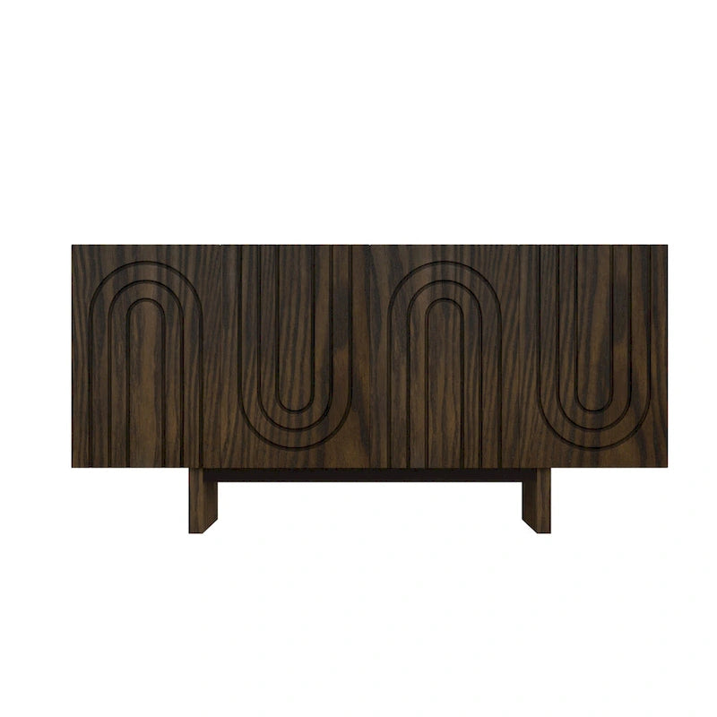 63 Modern Buffet Accent Storage Cabinet with 4 Door