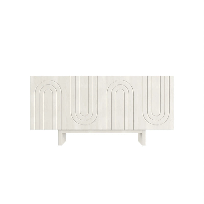 63 Modern Buffet Accent Storage Cabinet with 4 Door