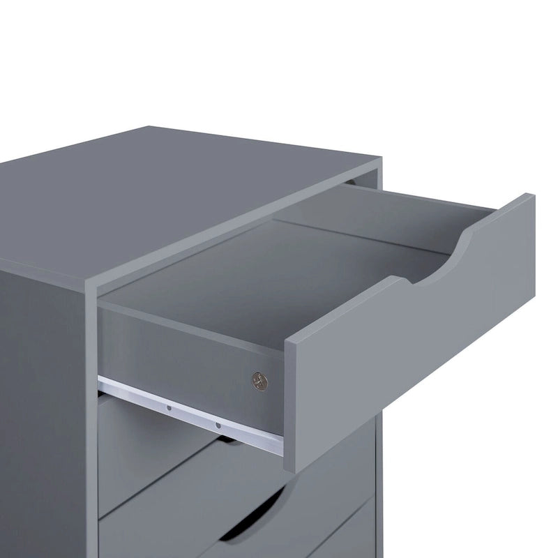 Schedario in legno da ufficio con 7 cassetti, per ufficio domestico, mobile schedario con ruote, mobile contenitore con ruote, cassetto schedario
