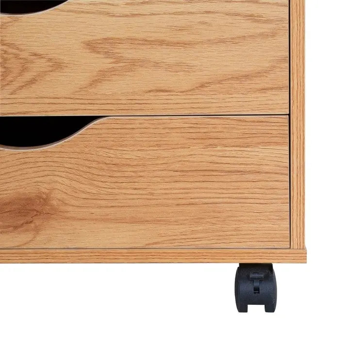Schedario in legno da ufficio con 7 cassetti, per ufficio domestico, mobile schedario con ruote, mobile contenitore con ruote, cassetto schedario