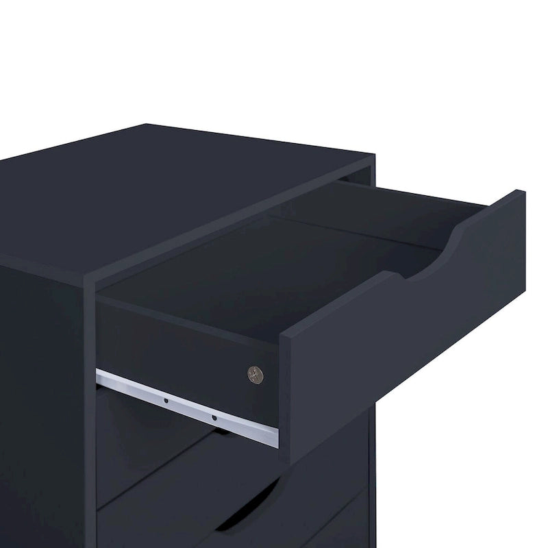 Schedario in legno da ufficio con 7 cassetti, per ufficio domestico, mobile schedario con ruote, mobile contenitore con ruote, cassetto schedario