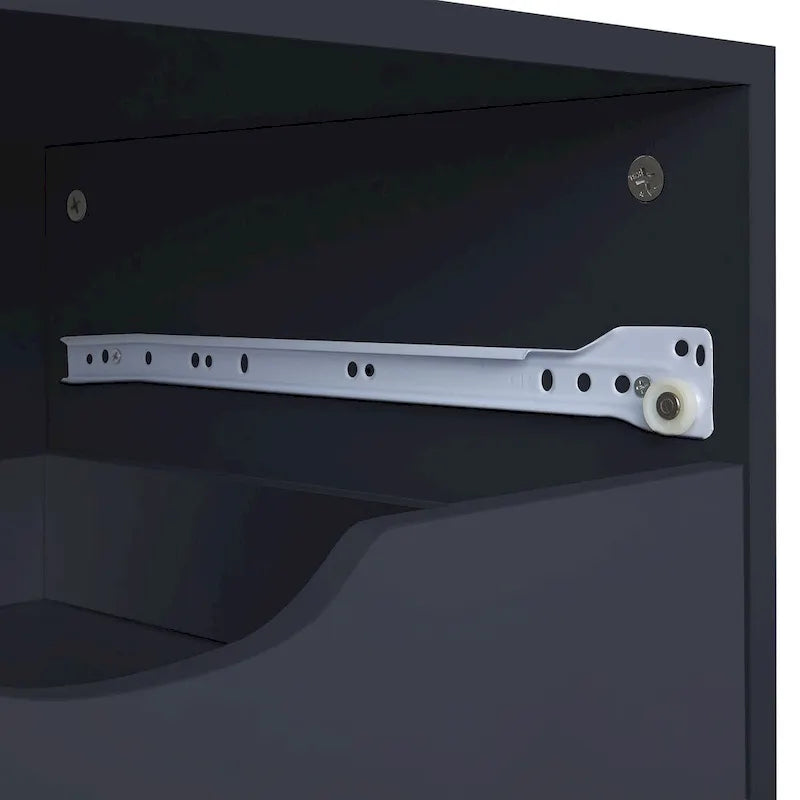 Schedario in legno da ufficio con 7 cassetti, per ufficio domestico, mobile schedario con ruote, mobile contenitore con ruote, cassetto schedario