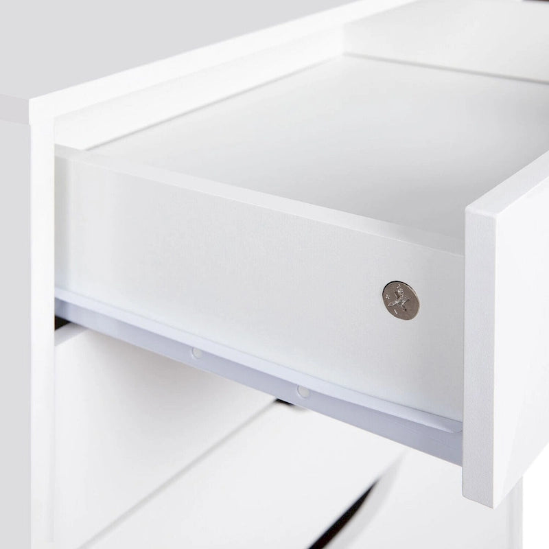 Schedario in legno da ufficio con 7 cassetti, per ufficio domestico, mobile schedario con ruote, mobile contenitore con ruote, cassetto schedario