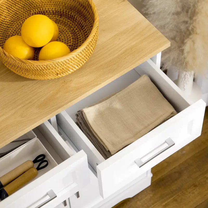 Modern Kitchen Sideboard Buffet Cabinet with Storage Versatility, 3 Drawers, Cabinets and Adjustable Shelf