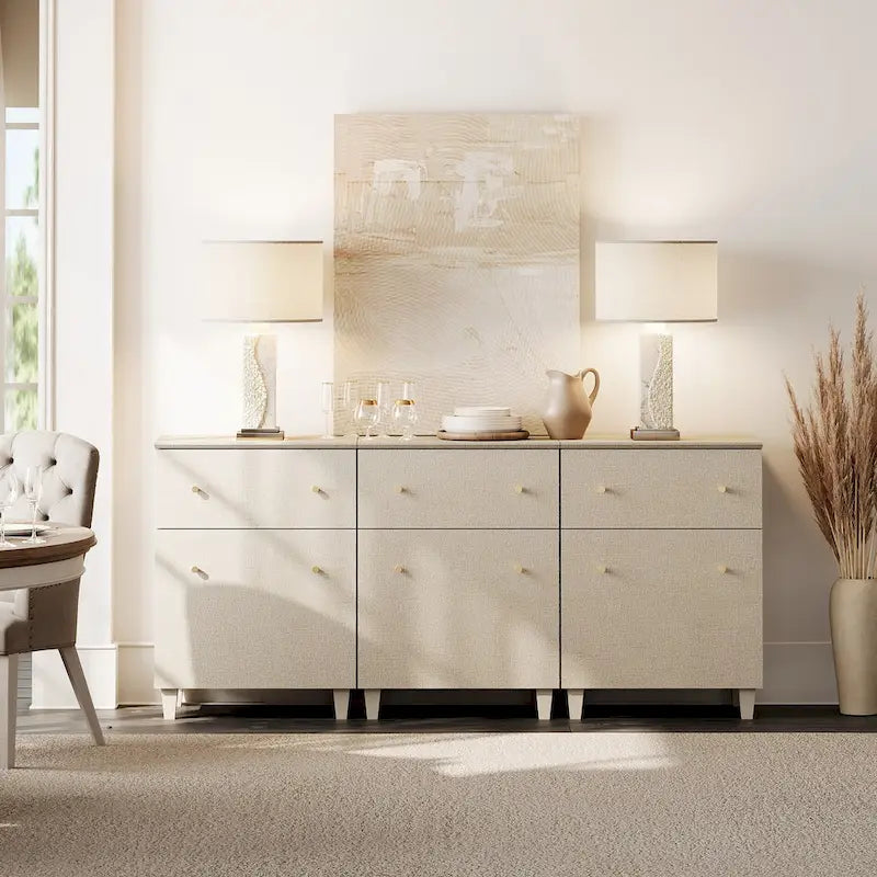 Sideboard Buffet Cabinet with Drawer and Door for Kitchen, Dining Room