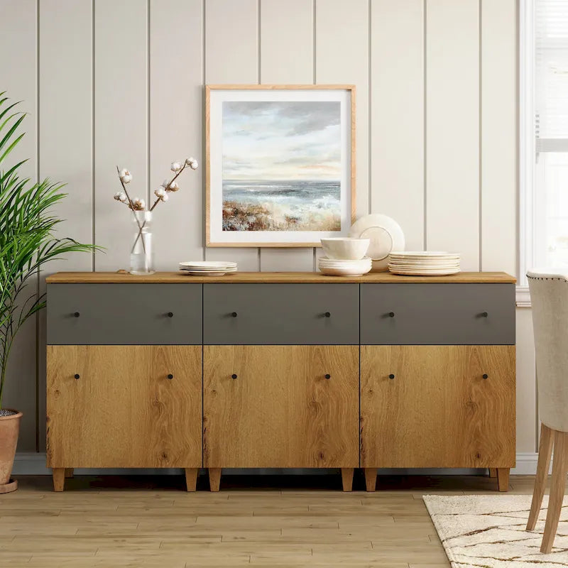 Sideboard Buffet Cabinet with Drawer and Door for Kitchen, Dining Room