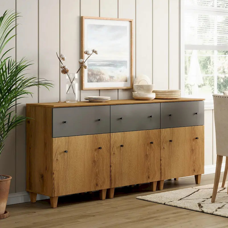 Sideboard Buffet Cabinet with Drawer and Door for Kitchen, Dining Room