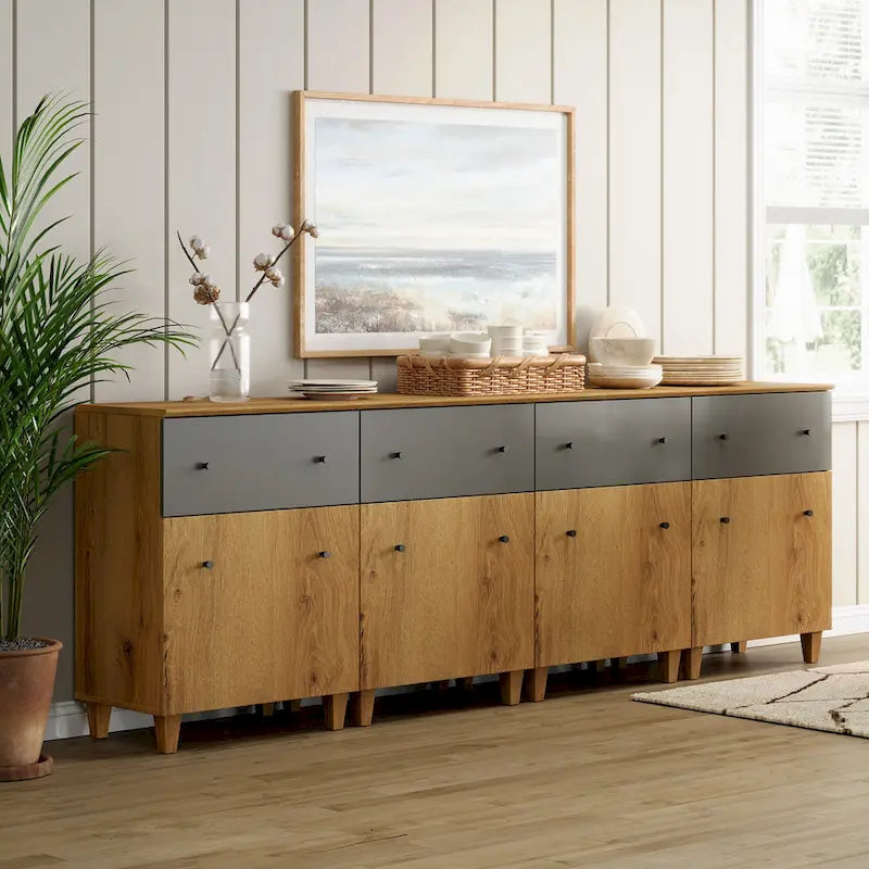 Sideboard Buffet Cabinet with Drawer and Door for Kitchen, Dining Room