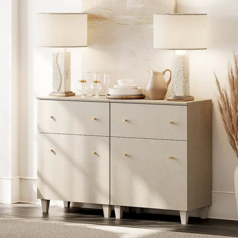 Sideboard Buffet Cabinet with Drawer and Door for Kitchen, Dining Room