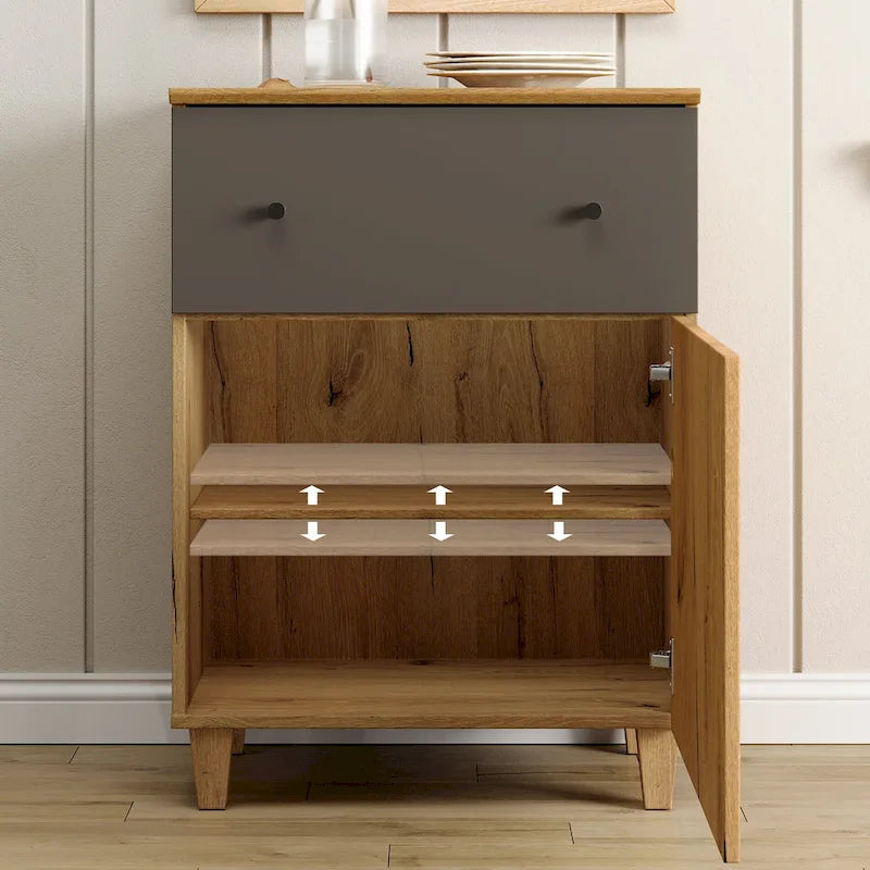 Sideboard Buffet Cabinet with Drawer and Door for Kitchen, Dining Room