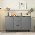 Credenza contenitore, mobile bar in legno, mobile da cucina da 47.2 con 3 cassetti e 2 ante
