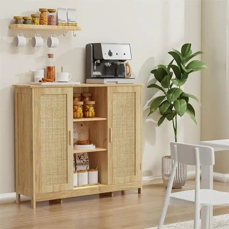 Szafka do przechowywania z dwojgiem drzwi i 4 półkami - 11.8D x 35.4W x 31.7H