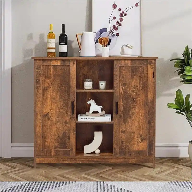 Szafka do przechowywania z dwojgiem drzwi i 4 półkami - 11.8D x 35.4W x 31.7H