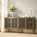 Mobile decorativo moderno a due ante (alto 32", con luci, set da 2 pezzi)