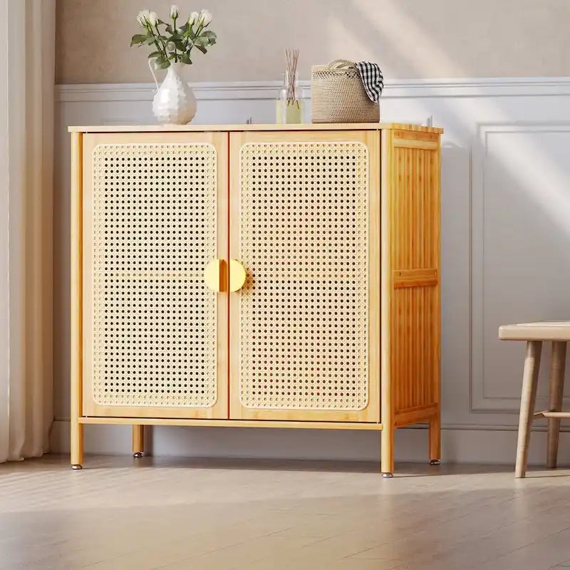 Credenza con mobile contenitore a 2 ante - 31.9 in W * 16.1 in D * 31.1 in H