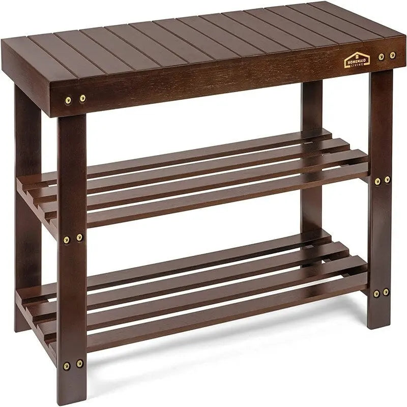 3 Tier Shoe Rack Small Bench - 11D x 27.6W x 17.7H