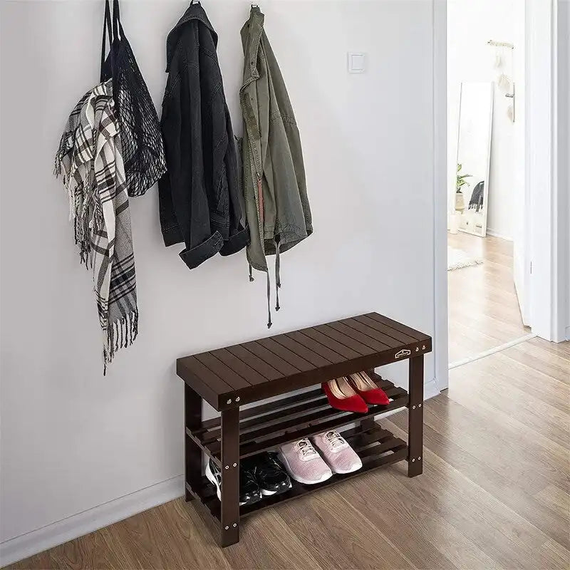 3 Tier Shoe Rack Small Bench - 11D x 27.6W x 17.7H