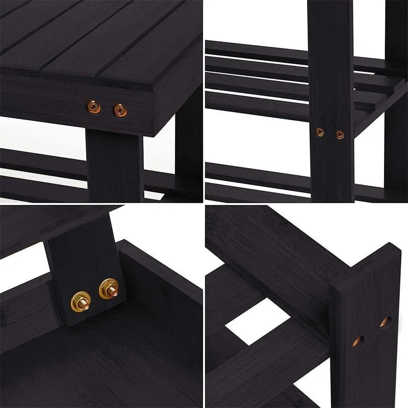 3 Tier Shoe Rack Small Bench - 11D x 27.6W x 17.7H