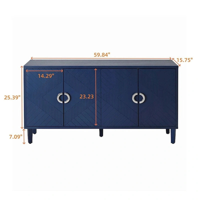 Credenza/dispensa elegante e funzionale a 4 ante da 60