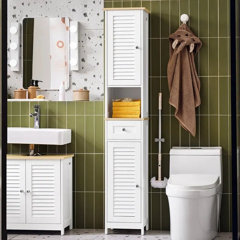 Scaffale contenitore alto da bagno