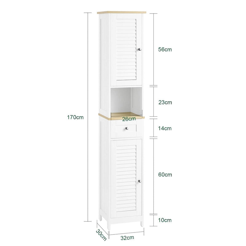 Scaffale contenitore alto da bagno