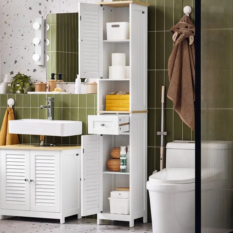 Scaffale contenitore alto da bagno