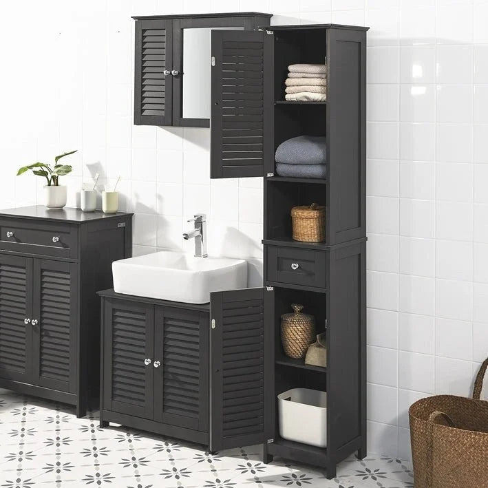 Scaffale contenitore alto da bagno