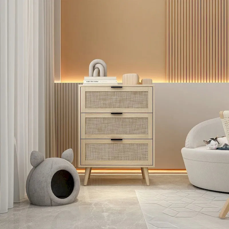 Mobile moderno a 3 cassetti per camera da letto e soggiorno - N/A