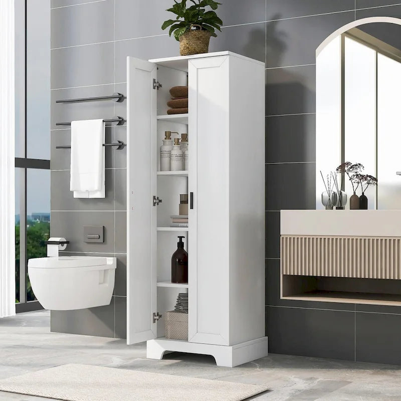 Storage Cabinet with Two Doors and Adjustable Shelf