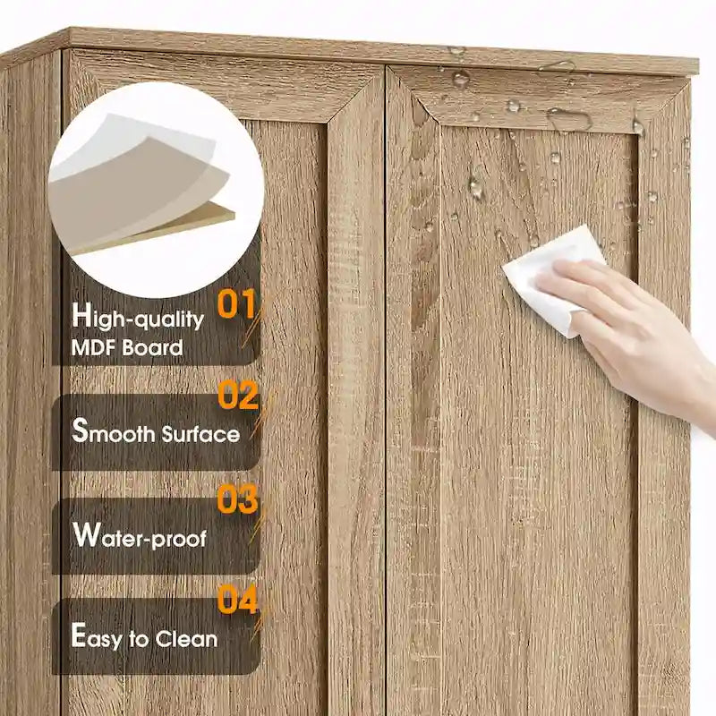 Storage Cabinet with Two Doors and Adjustable Shelf