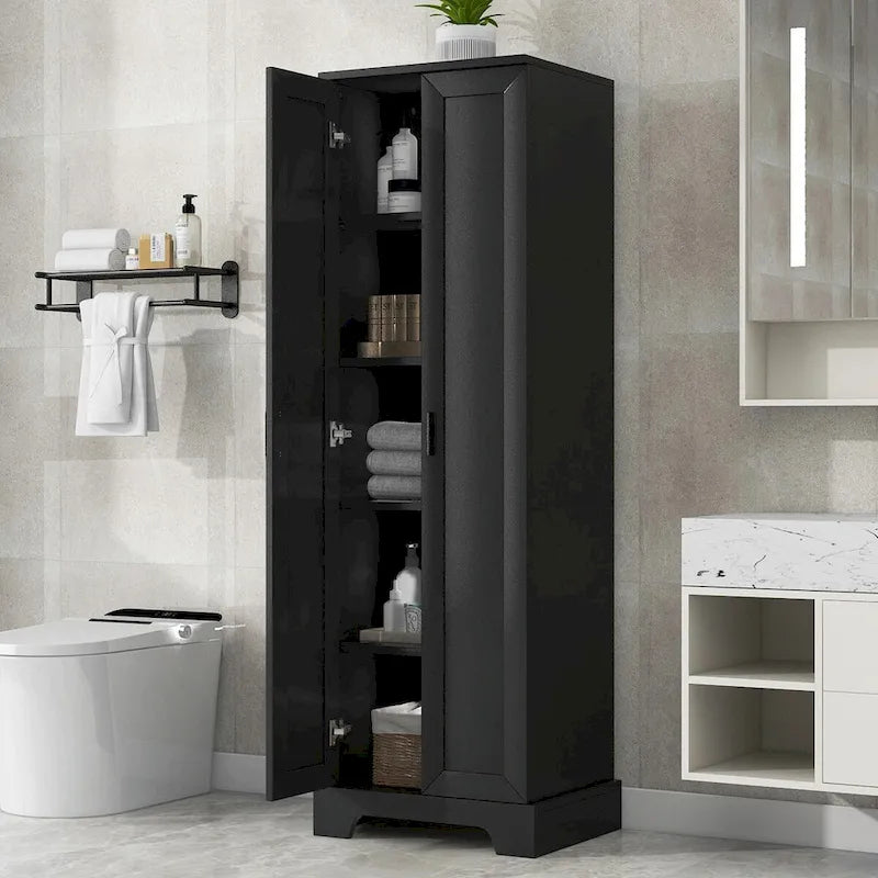 Storage Cabinet with Two Doors and Adjustable Shelf